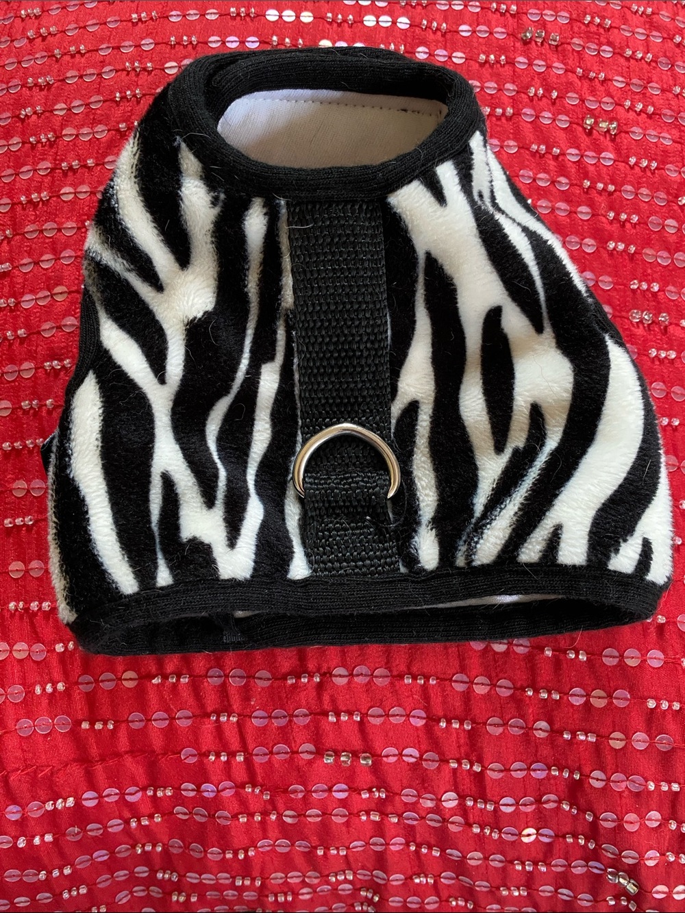 Soft Velvet Zebra Print Adjustable Doggie 🐶 Collar